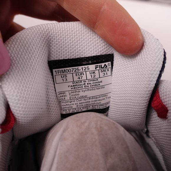 NEW FILA Creator Sneakers 1RM00725-125 White/Red/Navy - Picture 3 of 10